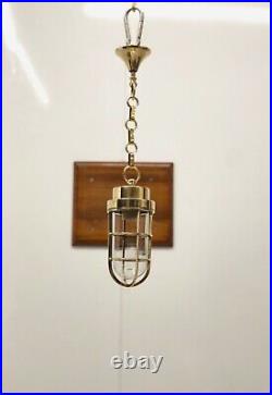 Nautical Vintage Style Ceiling Chandelier Marine Pendant Light With Brass Chain