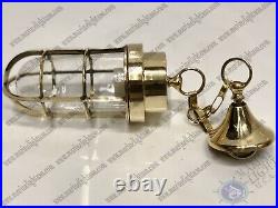 Nautical Vintage Style Ceiling Chandelier Marine Pendant Light With Brass Chain