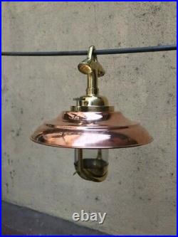 Nautical Vintage Style Hanging Bulkhead Brass & Copper Shade New Light 1pcs