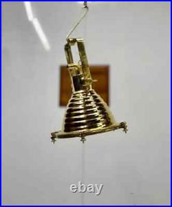 Nautical Vintage Style Marine Brass Hanging Cargo Pendant Spot Light Fixture 1PS