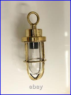 Nautical Vintage Style New Hanging Brass Pendant Small Ship Light
