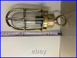 Nautical Vintage Style New Hanging Brass Pendant Small Ship Light