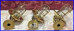 Nautical Vintage Style Passage Way Bulkhead Brass With Shade New Light Set Of 3