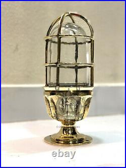 Nautical Vintage Style Post Mounted Bulkhead Light Fixture Solid Brass New