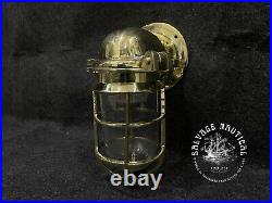 Nautical Vintage Style Solid Brass Wall Décor Bulkhead Light Fixture 2 Pcs