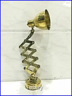 Nautical Vintage Style Wall Antique Scissor Stretchable Lamp Made of Brass New