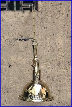 Nautical Wiska Marne Vintage Replica Brass Metal Ceiling Pendant Light Fixture