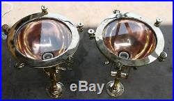 Nautical vintage marine hanging cargo spot light brass and copper new 2 piece