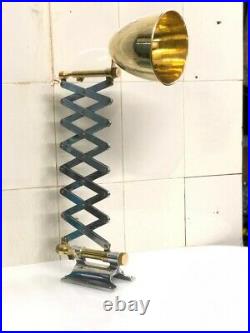 New Antique Vintage Fond Nautical Marine Ship Stretchable Brass Wall Light Lamp