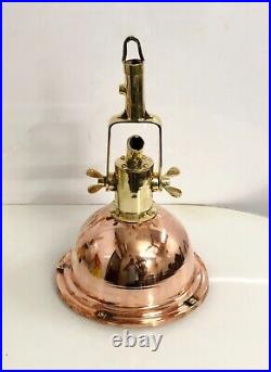 New Nautical Hanging Cargo Smooth Copper & Brass Ceiling Pendant Light