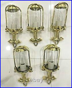 New Nautical Vintage Style Hanging Bulkhead Brass Light