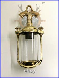 New Nautical Vintage Style Hanging Passage Bulkhead Brass Light Lot Of 2