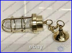 New Vintage Calm Brass Marine Hanging Ship Long Nautical Light with Chain 2 pcs