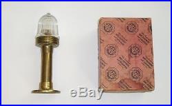 Nos Vintage Wilcox Crittendon Brass And Glass Stern Light Chris Craft Century