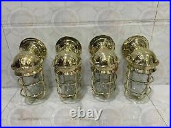 Oceanic Reproduction Solid Passageway Wall Sconce Light Made Brass Nautical 4Pcs