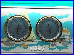 Old Milwaukee Beer Lighted Sign Nautical with Thermometer Barometer 1962 Vintage