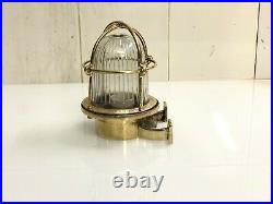 Old Salvage Ship Antique Brass Nautical Style Indoor Outdoor Wall Sconce Light