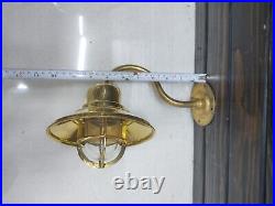 Original Antiques Swan Neck Arched Marine Old Brass Vintage Wall Sconce Light