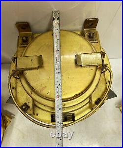 Original Marine Ship Vintage Brass Nautical Famor Electric Lamp POLAND Set of 3