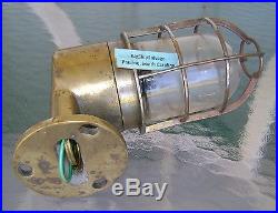 Original Nautical Bulkhead Light Made Of Cast Brass Vintage Ship Salvage #1