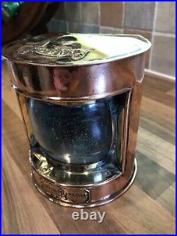 Original Vintage Copper Brass Simpson Lawrence Stern Light Maritime Nautical