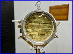 Original Vintage Ship Salvage Aluminum & Brass Nautical Rayen Signal Spot Light