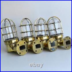 Original Vintage Ships 90 Degree Folding Bulkhead Wall Lights Set of 4