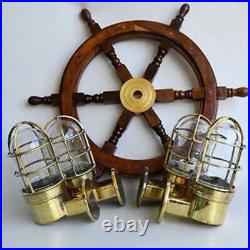 Original Vintage Ships 90 Degree Folding Bulkhead Wall Lights Set of 4