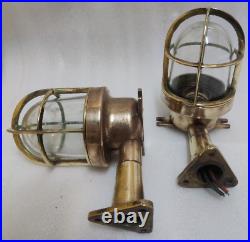 Original vintage nautical marine ship Brass wall passage Light (lot of 2 PC)