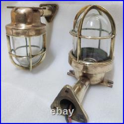 Original vintage nautical marine ship Brass wall passage Light (lot of 2 PC)