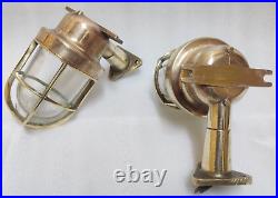 Original vintage nautical marine ship Brass wall passage Light (lot of 2 PC)