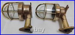 Original vintage nautical marine ship Brass wall passage Light (lot of 2 PC)