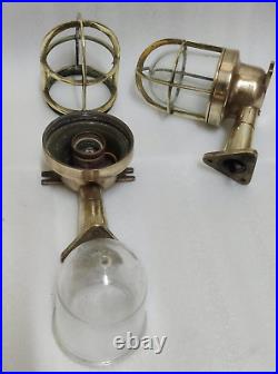 Original vintage nautical marine ship Brass wall passage Light (lot of 2 PC)