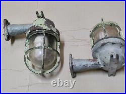 Original vintage nautical marine ship Brass wall passage Light (lot of 2 PC)