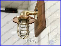 Outdoor Antique Marine Ship Brass Nautical Vintage Swan Light With Copper Shade