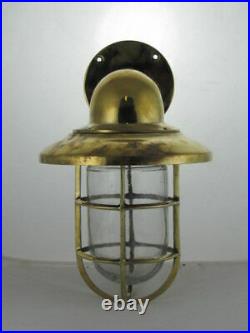 Outdoor Nautical Vintage Style Bulkhead Wall Sconce Light Made Of Brass New