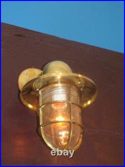 Outdoor Nautical Vintage Style Bulkhead Wall Sconce Light Made Of Brass New