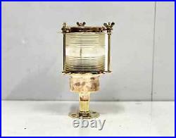 Outdoor Post Mounted Vintage Ship Old Brass Metal Marine Electric Lamp Fixture