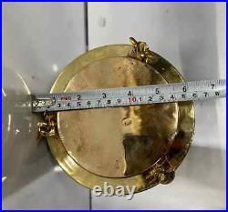 Outdoor Post Mounted Vintage Ship Old Brass Metal Marine Electric Lamp Fixture