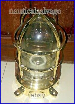 Post Mounted Bulkhead Light Fixture Nautical Vintage Style Solid Brass New