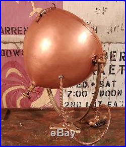 RARE Vintage Copper Spot Light with Brass Yoke GE Novalux -Fully Restored-Complete