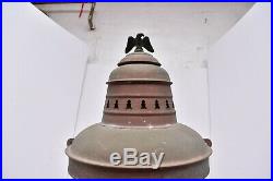 Rare Antique VTG PERKO PERKINS Ship Lantern under Globe Light Brass w EAGLE top