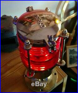 Rare Antique Vintage WWII US Navy PERKO 403 Morse Code Signal Light Ruby Red