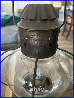 Rare Find! Vintage 1957 Nippon Sento Co Marine Light Brass Marine WHITE Light