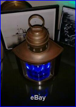 Rare Triplex Antique Vintage PERKO Light Chris Craft GarWood Boat Light Lamp