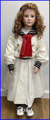 Rare Vintage 1994 Thelma Resch 32 Porcelain Doll Sailor Nautical Red Hair Girl