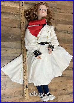 Rare Vintage 1994 Thelma Resch 32 Porcelain Doll Sailor Nautical Red Hair Girl