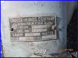 Rare Vintage Crouse Hinds ADR-12 Large Nautical Spotlight Syracuse, NY USN