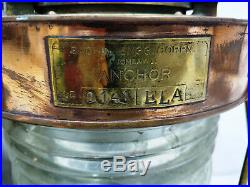 Rare vintage marine brass and copper ship electric light 2 piece 100% original