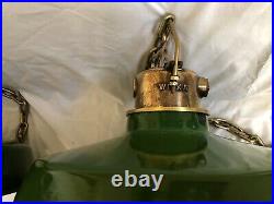 Reclaimed Brass Wiska Nautical Pendant Light Vintage